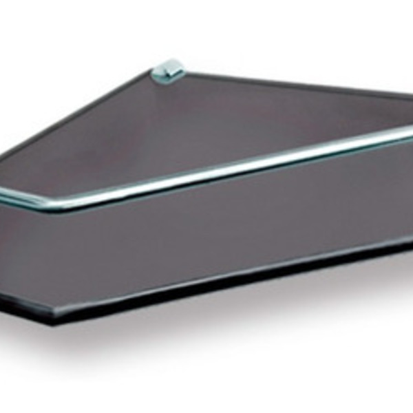 Prateleira Canto Chanfrada C/ Grade 25x25 Cm - 8mm - Fume | Leroy