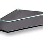 Prateleira Canto Chanfrada C/ Grade 25x25 Cm - 8mm - Fume