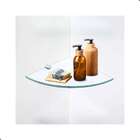 Prateleira Cantoneira Modelada Em Vidro 20x20 Cm