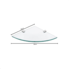 Prateleira Cantoneira Modelada Em Vidro 30x30 Cm