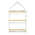 Prateleira Casinha 106x68x10cm Infantil Branco/amêndoa