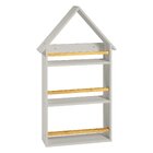 Prateleira Casinha 106x68x10cm Infantil Cinza/amêndoa