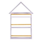 Prateleira Casinha 106x68x10cm Infantil Lilás/amêndoa