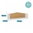 Prateleira Casinha Em Mdf - Branco/natural