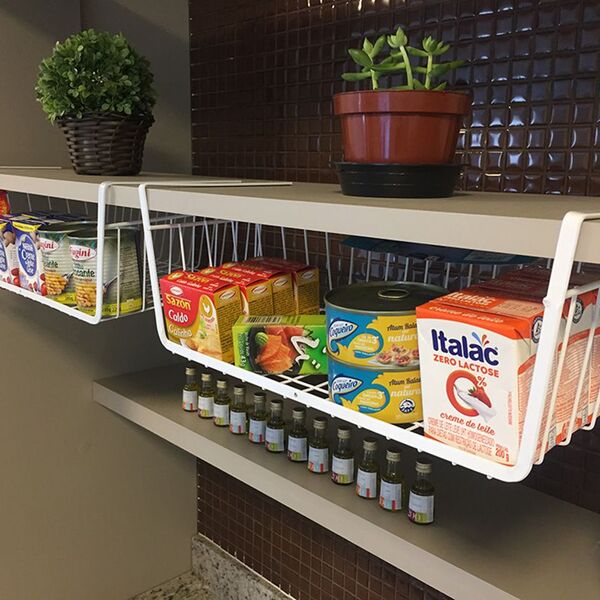 Prateleira Cesto Organizador Aramado 38 X 22 Cm - Conjunto Co