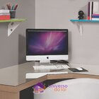 Prateleira Color Branca 120cm X 25cm Com Suporte Metálico Tra