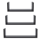 Prateleira Com Aba Estilo Preto