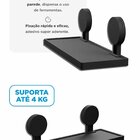 Prateleira Com Adesivo Astra Preto