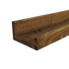 Prateleira Com Borda De Madeira Maciça 60 Cm Marrom