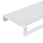 Prateleira com Porta Toalha de Parede Metal Branco Fosco 12cm Ispirazione Future
