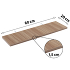 Prateleira com Suporte 20x60cm Madeira Amadeirado Claro Criar Zamar