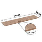 Prateleira com Suporte 20x90cm Madeira Amadeirado Claro Criar Zamar