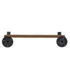 Prateleira com Suporte 45x12cm Madeira Marrom Industrial Montfácil