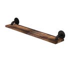 Prateleira com Suporte 60x12cm Metal Marrom Industrial Montfácil