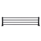 Prateleira com Suporte 60x18cm Metal Preto Tubular DS Artefatos