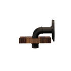 Prateleira com Suporte 80x12cm Madeira Marrom Industrial Montifácil