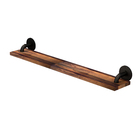 Prateleira com Suporte 80x12cm Madeira Marrom Industrial Montifácil