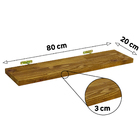 Prateleira com Suporte 80x20cm Madeira Marrom Demolição Spaceo