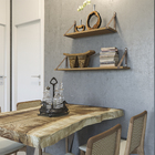 Prateleira com Suporte 90x20cm Madeira Marrom Origem Montfácil