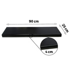 Prateleira com Suporte 90x25cm Madeira Preta Classic Montfácil