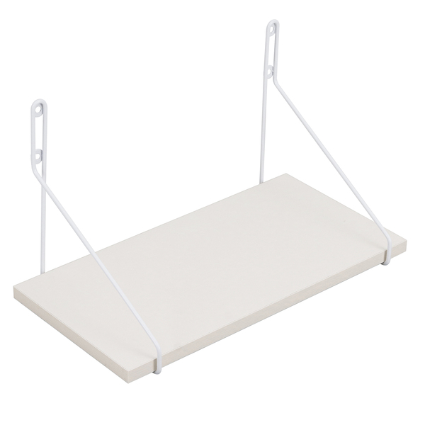 Prateleira Com Suporte Aramado 40X20Cm Branco/Branco