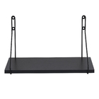 Prateleira Com Suporte Aramado 40x20Cm Preto/Preto
