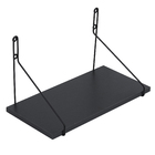 Prateleira Com Suporte Aramado 40x20Cm Preto/Preto