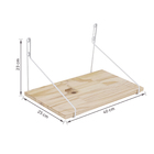 Prateleira Com Suporte Aramado 40x25Cm Pinus/Branco