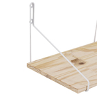 Prateleira Com Suporte Aramado 40x25Cm Pinus/Branco