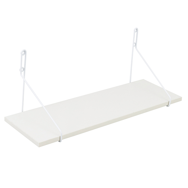 Prateleira Com Suporte Aramado 60x20Cm Branco/Branco