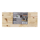 Prateleira Com Suporte Aramado 60x25Cm Pinus/Branco