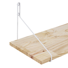 Prateleira Com Suporte Aramado 60x25Cm Pinus/Branco
