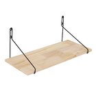 Prateleira Com Suporte Aramado 60x25Cm Pinus/Preto