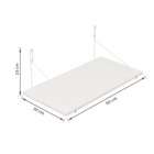 Prateleira Com Suporte Aramado 60x30Cm Branco/Branco