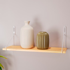 Prateleira Com Suporte Aramado 60x30Cm Pinus/Branco