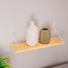 Prateleira Com Suporte Aramado 60x30Cm Pinus/Branco