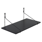Prateleira Com Suporte Aramado 60x30Cm Preto/Preto