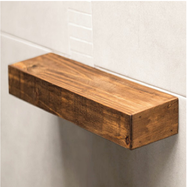 Prateleira Com Suporte Invisível Madeira Maciça 95x20- Jacara