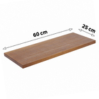 Prateleira com Suporte Visível 60x25cm Garapa Bianco New Rustic Spaceo