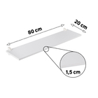 Prateleira com Suporte Visível 80x20cm Branca Concept Prat-K