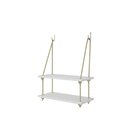 Prateleira Corda De Sisal 2 Prateleiras 2 Ganchos Mdp Brv Mov