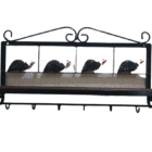 Prateleira Cozinha Ferro Angolas Madeira 60 Cm Largura