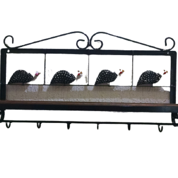 Prateleira Cozinha Ferro Angolas Madeira 60 Cm Largura