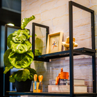 Prateleira de Aço Preta 70x30cm com Suporte Visível Flow Maxeb