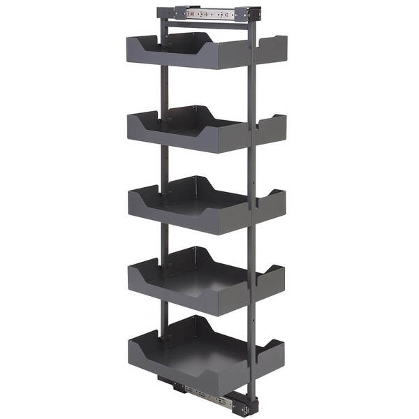Prateleira De Armário 5 Bandejas 48x33x175cm Coluna Deslizant