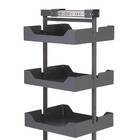 Prateleira De Armário 5 Bandejas 48x33x175cm Coluna Deslizant