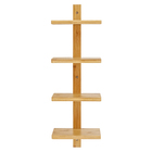 Prateleira De Bambu Com 3 Ganchos De Metal Oikos