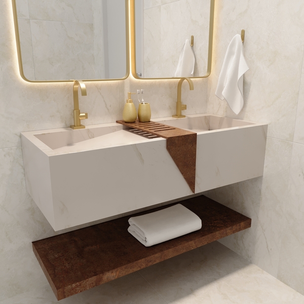 Prateleira Unique Ferrugem 45x120cm Bongut