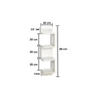 Prateleira De Canto 80 Cm Madeirado