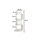 Prateleira De Canto 80 Cm Natural [f031]